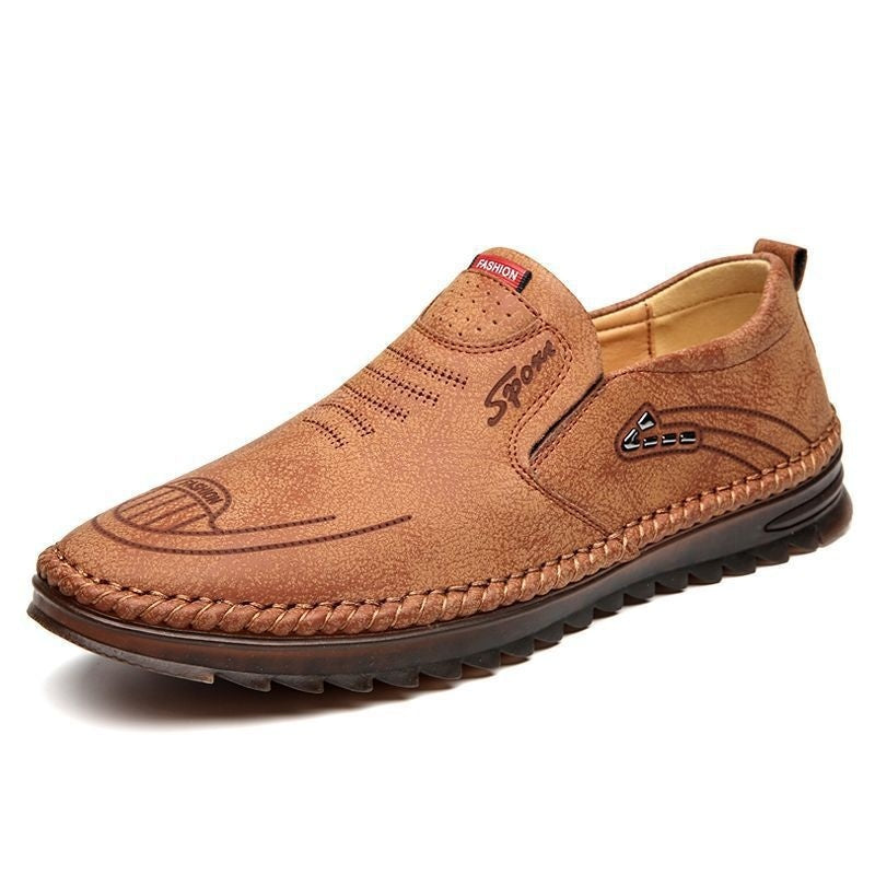 Men's Leather Shoes SummerAutumn New Style Casual Genuine Leather Soft Sole