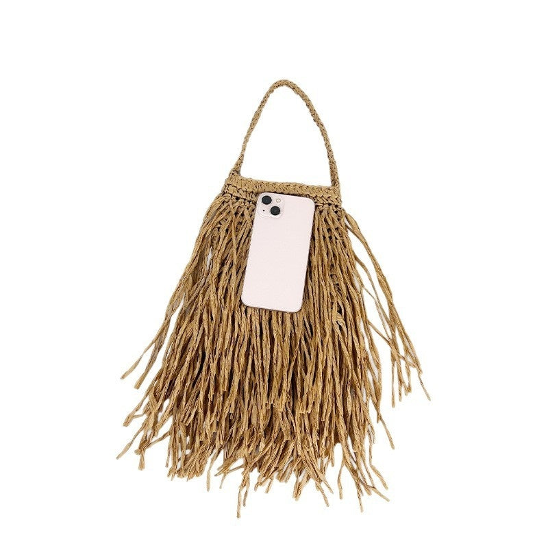 Knitted Tassel Summer Fashion Woven Straw Bag